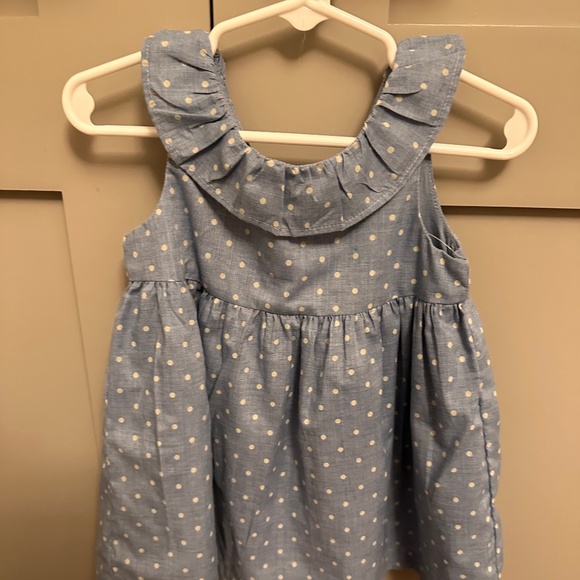 Blue Polka Dot Dress Size 12-18M worn once - Picture 1 of 3